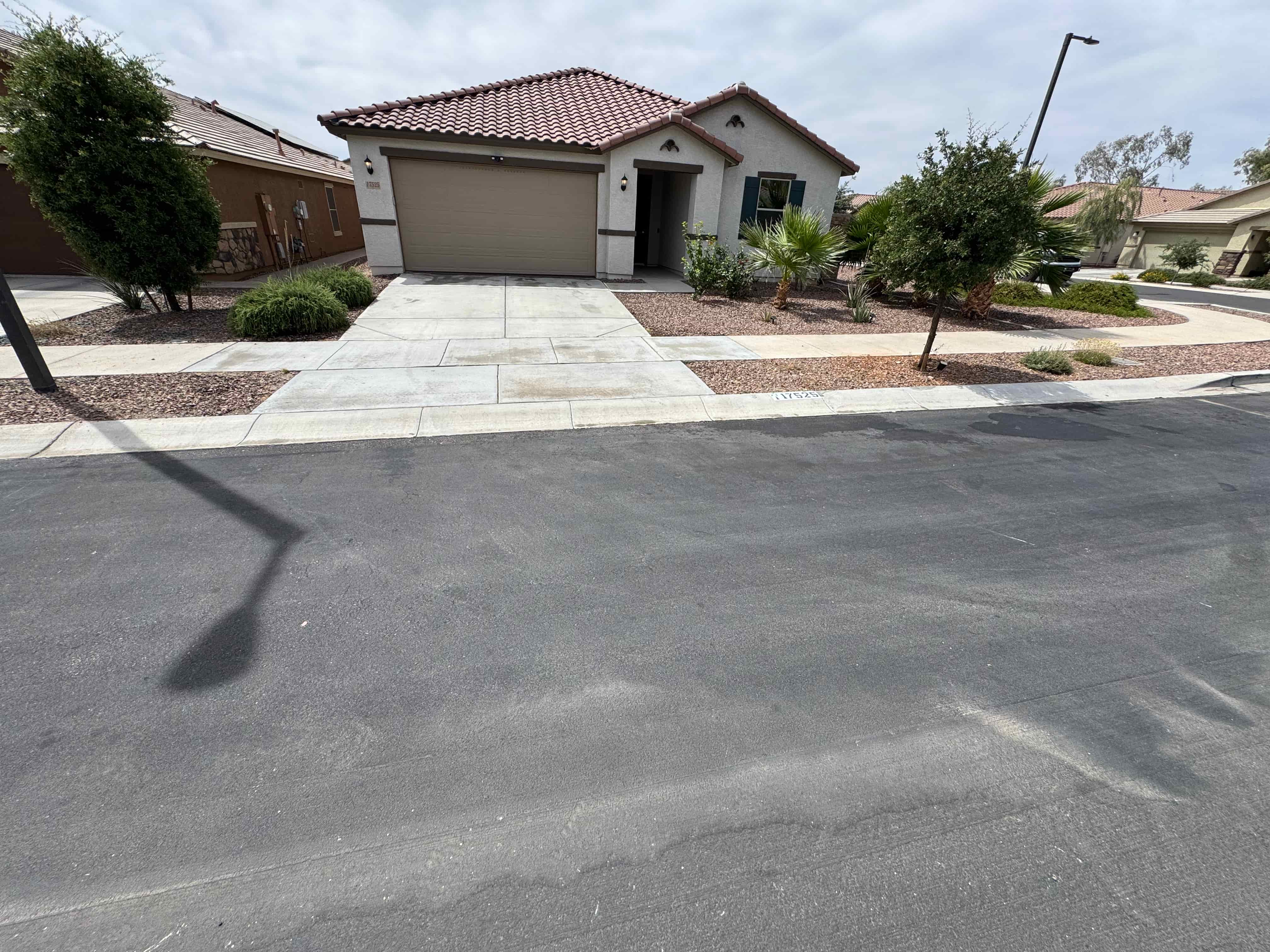 Asphalt after oil stain removal
