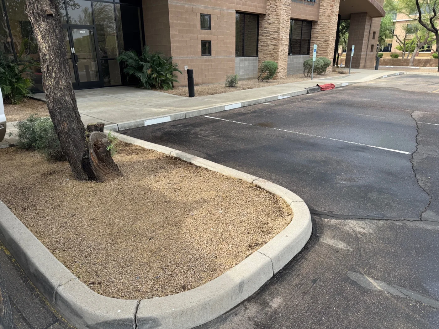 Commercial property after exterior cleaning