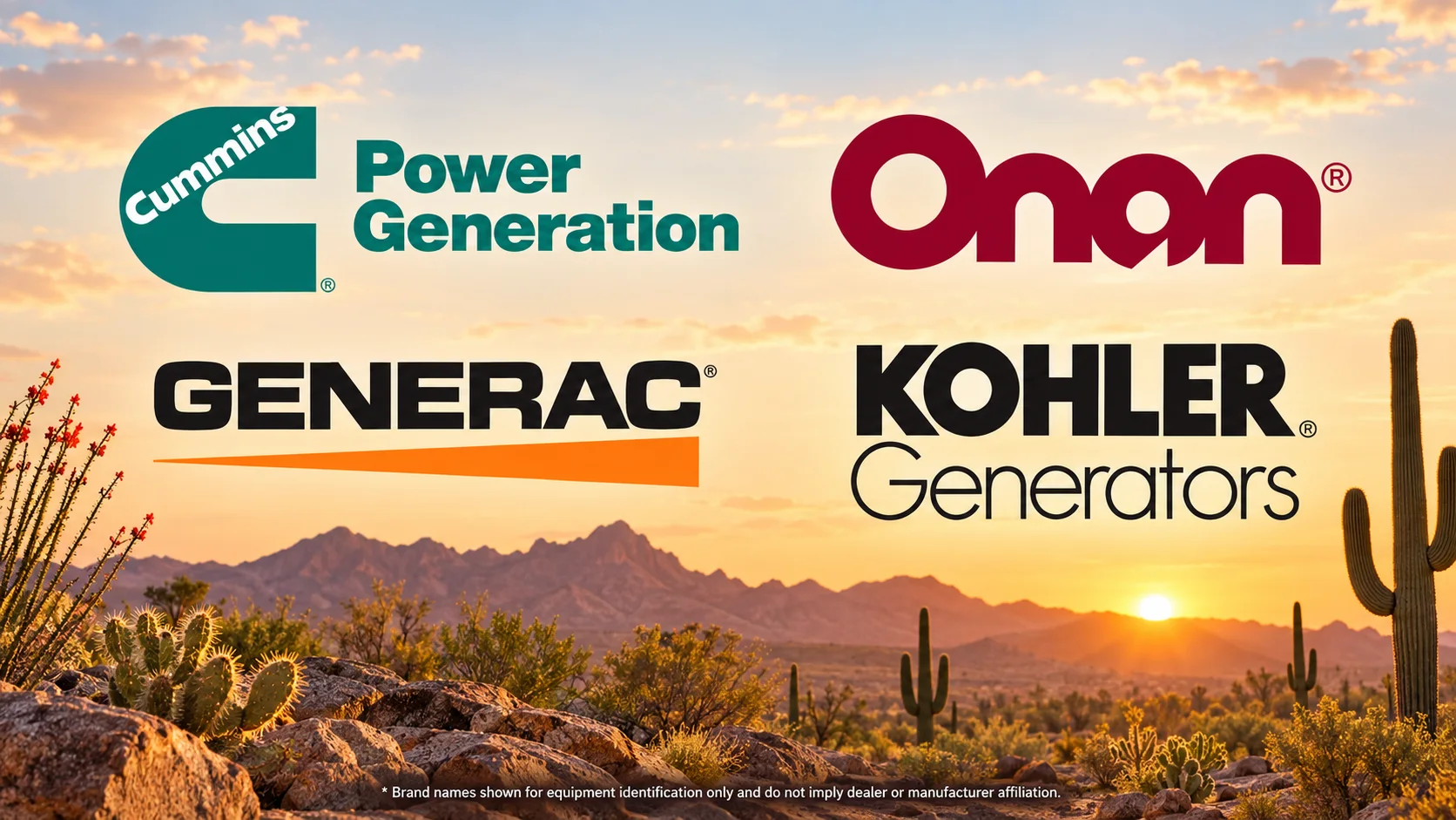 Common RV generator brands serviced